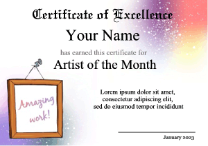 colorful certificate template