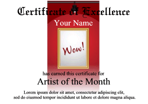 art contest certificate template