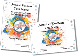 Art certificate templates