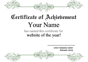 award, certificate border, template, landscape