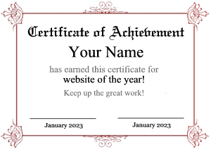 award certificate, fine line design
