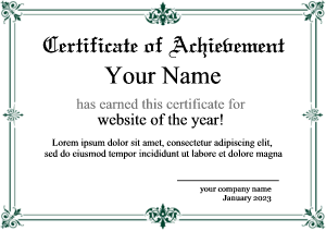 award, certificate, diploma