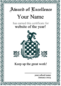 award certificate template, Celtic knot border