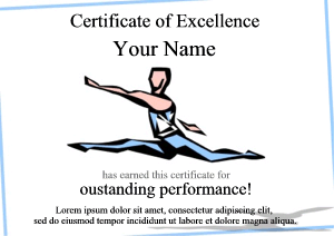 ballet certificate for boys