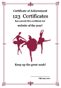 ballet certificate of completion