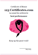 ballet certificates for kids