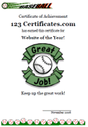 printable baseball certificates