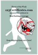 free baseball certificate templates