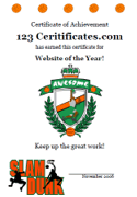 basketball certificates