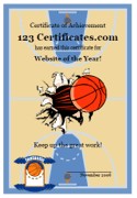 basketball certificate