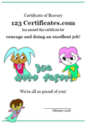 personalized bravery certificates