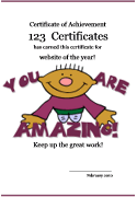 you are amazing certificates