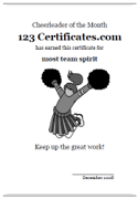cheerleading certificates