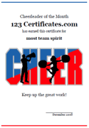 cheerleading certificates to print