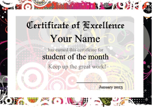 abstract award certificate border