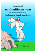 Christian Easter certificate template