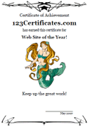 mermaid certificate template