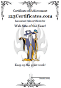 wizard award certificate to print