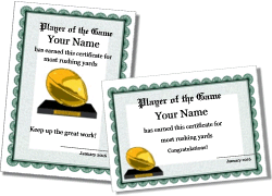 Free printable soccer award certificates