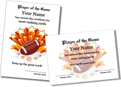 football award printable