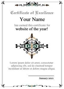 certificate, award, simple border