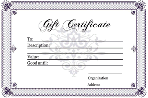 gift certificate template