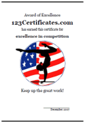 USA gymnastics certificate template