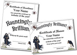 Printable Halloween Certificates And Award Templates