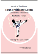 Free martial art certificate template