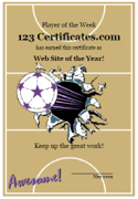 netball certificate for kids