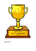Printable Trophies Trophy Certificate Templates With Personalized Name Plates