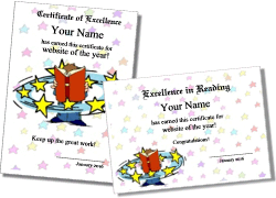 reading award template