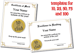 book club certificate template