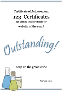 flask and chemical background, award