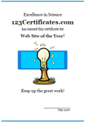 bright idea certificate template