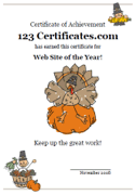 free turkey background for certificates