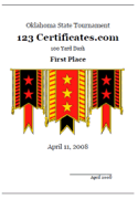 100m dash award certificate template