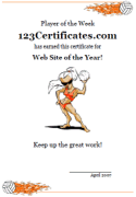 beach volleyball award certificate template