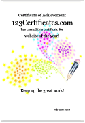 literacy certificate template