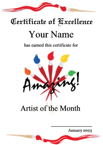 art award certificate template