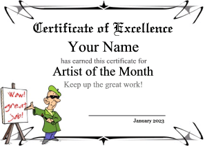 art award, template, artist