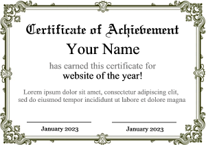 award certificate templates