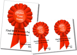 free award ribbon template