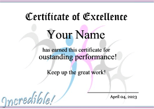 ballet certificate