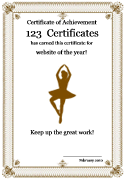 formal ballet award template