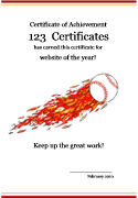 baseball certificate border