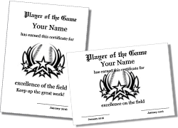 little league award template