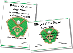 tee-ball certificate template