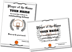 sports certificate template