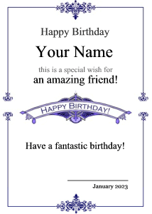 birthday award template